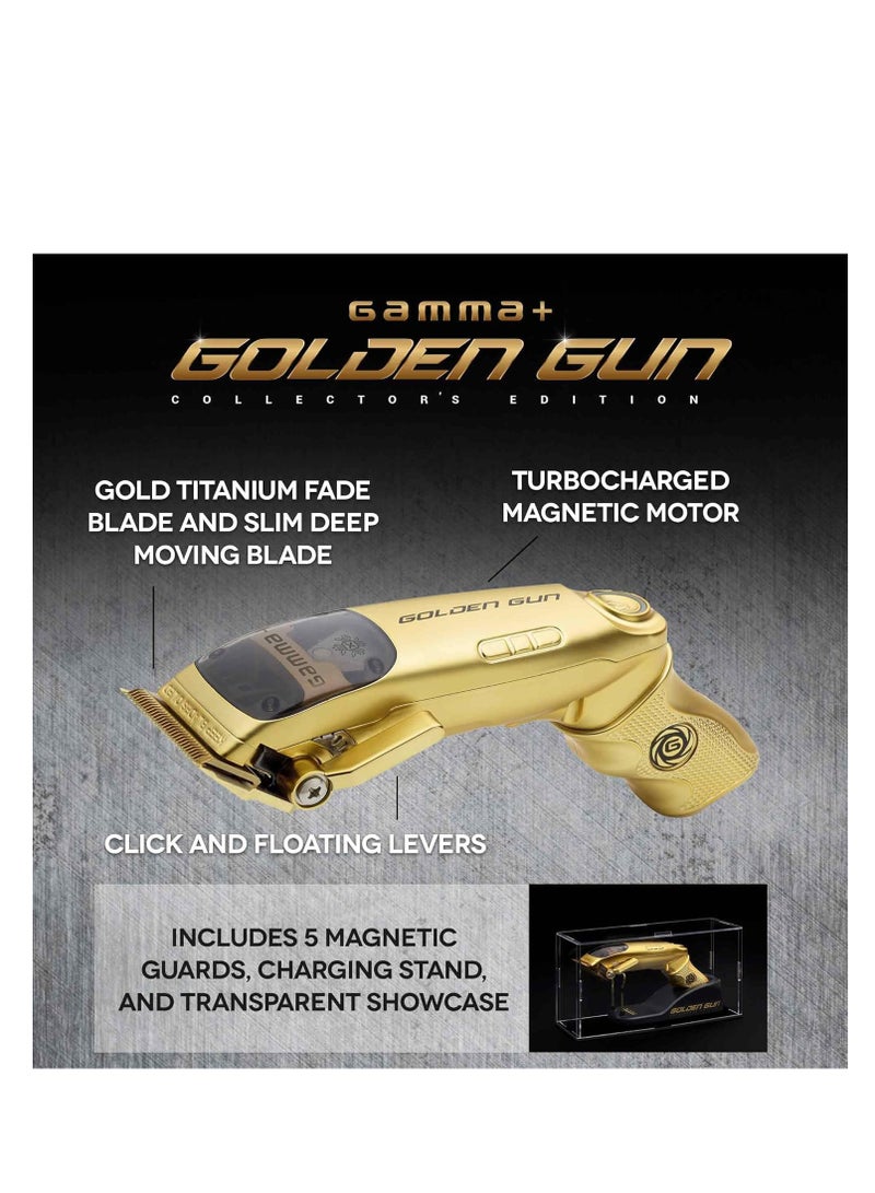 جاما+ ماكينة قص الشعر اللاسلكية GAMMA+ Collector's Edition Golden Gun مع شاشة عرض باللون الذهبي - Image 5