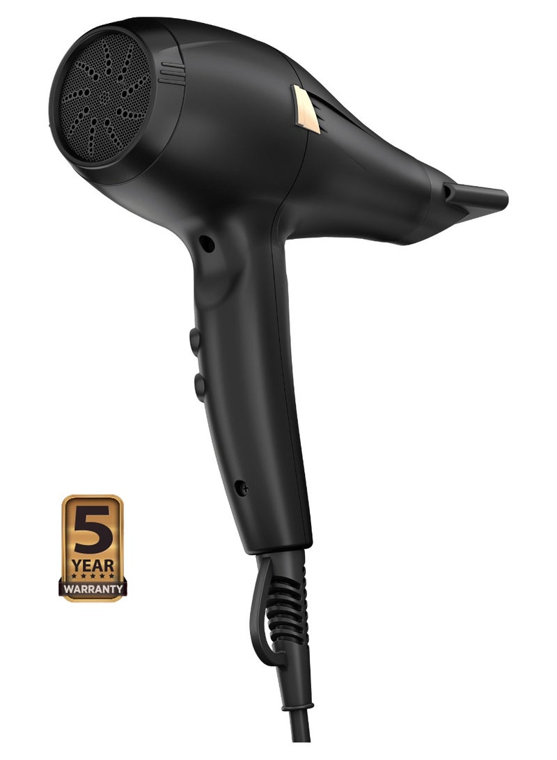 Rush Brush D3 PRO Hair Dryer, 2300 Watt - Black - Image 2