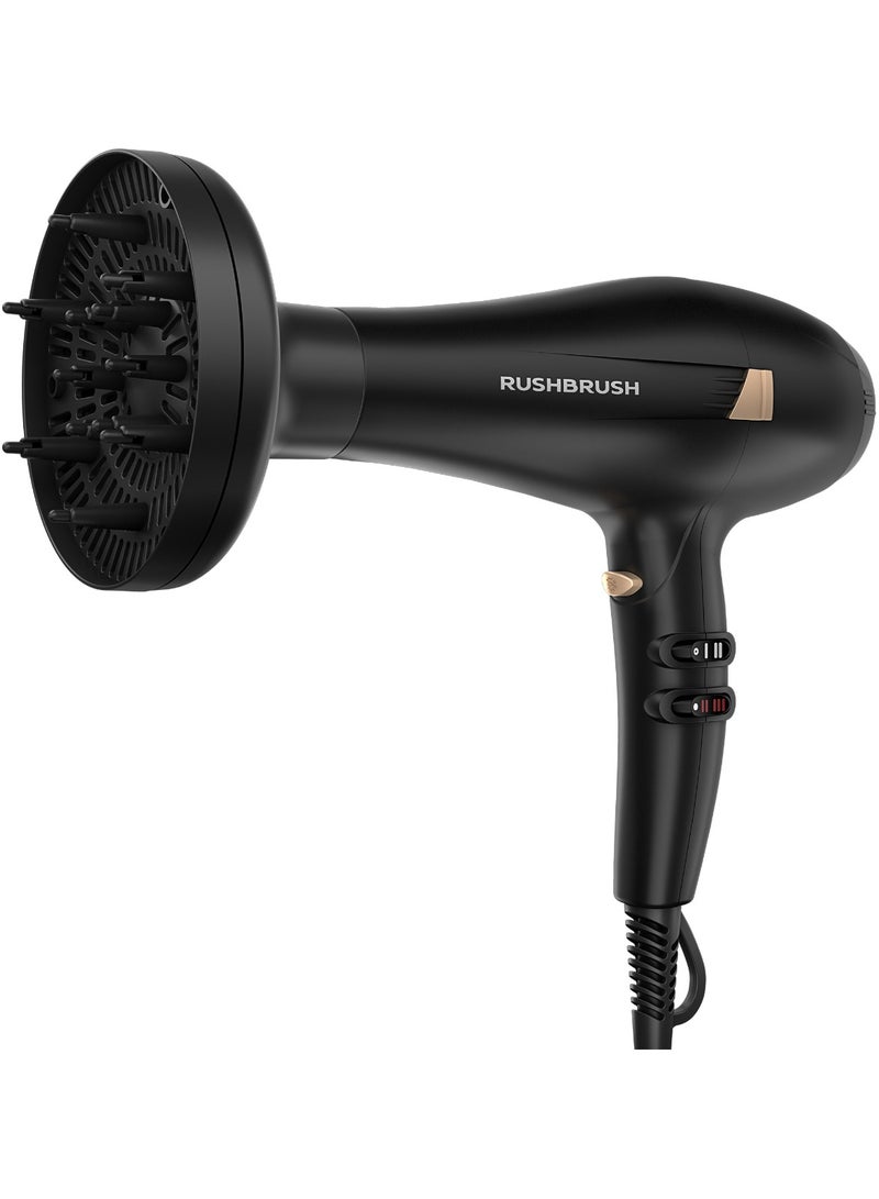 Rush Brush D3 PRO Hair Dryer, 2300 Watt - Black - Image 3
