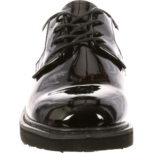 ROCKY High-Gloss Dress Leather Oxford Shoe, Black, Size 4(ME) - Image 4