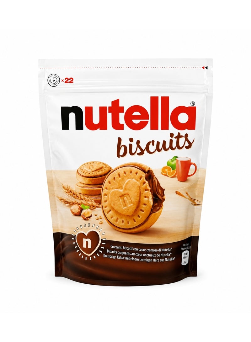 Nutella Biscuits with Creamy Hazelnut Cocoa Filling, Crispy Cookies, 22 Pieces - Image 1