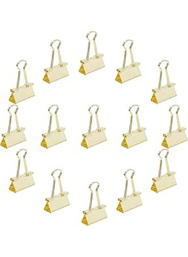 Gold Metal Binder Clips 25Mm 48Pcs Iron Document Paper Clips For Office And Home Organization