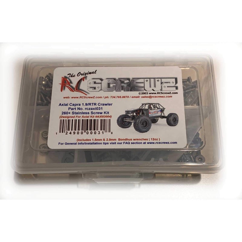 RC Screwz RCScrewZ Stainless Steel Screw Kit axi031 Compatible with Axial Capra 1.9/RTR (#AXI03004) - Image 4