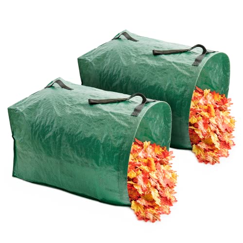 MEKKAPRO Big Gulp Leaf Bags 2Pack Lawn Bags with Reinforced Handles 53 Gallon Reusable Yard Waste Garden Waste Bag Garden Bag for Debris Lawn Leaf Collector - Image 1