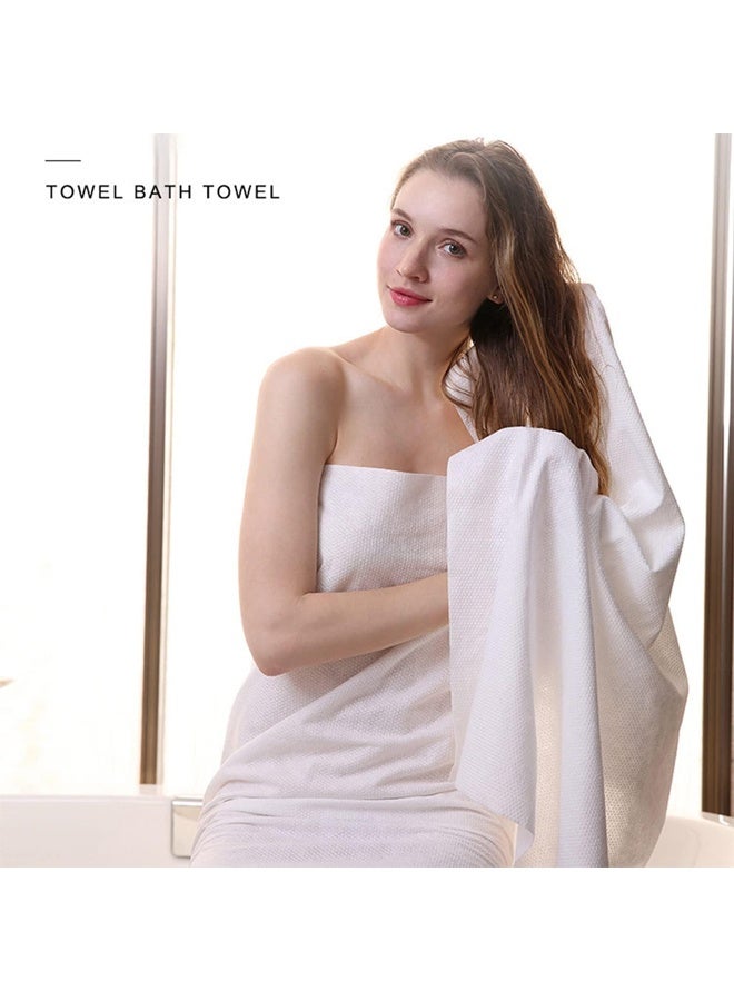 DUNISO 12 Sets of Disposable Bath Towels Sets,Travel Disposable Towels Set，Thicken Cotton Bath Towels,Health and Safety,for Hotel bathroom Beach Swimming Camping,70x140cm + 28x58cm  - Image 2