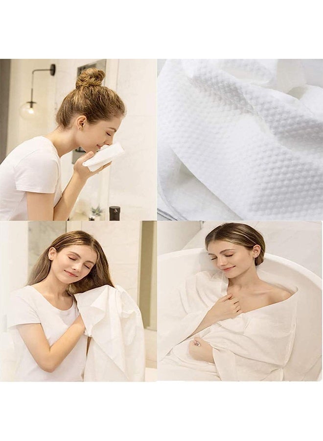 DUNISO 12 Sets of Disposable Bath Towels Sets,Travel Disposable Towels Set，Thicken Cotton Bath Towels,Health and Safety,for Hotel bathroom Beach Swimming Camping,70x140cm + 28x58cm  - Image 5