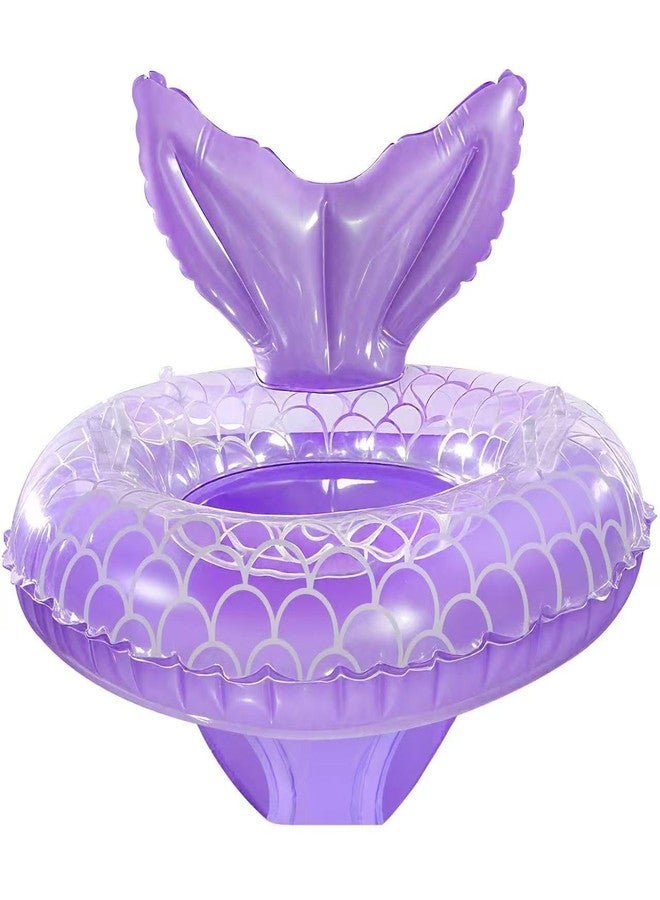 iefoah Baby Pool Float,Mermaid Inflatable Swimming Float Ring with Seat Handle,Infant Pool Floaties for Baby Girls Boys Toddlers Purple - Image 1
