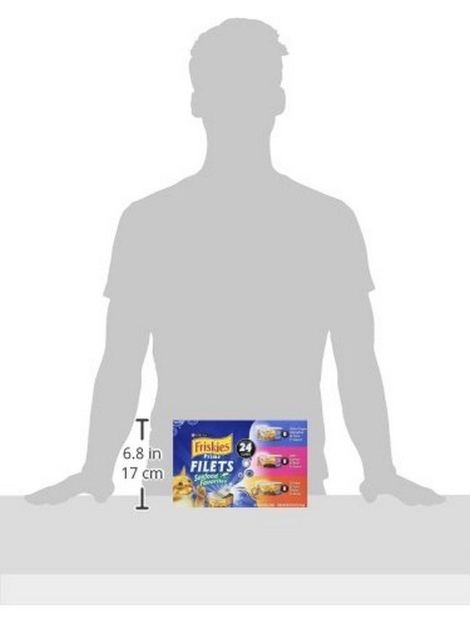 فريسكس طعام القطط الرطب بورينا فريسكيز جرافي، عبوة متنوعة من المأكولات البحرية الفاخرة - (عبوة من ٢٤ قطعة) علب ٥.٥ أونصة - Image 3