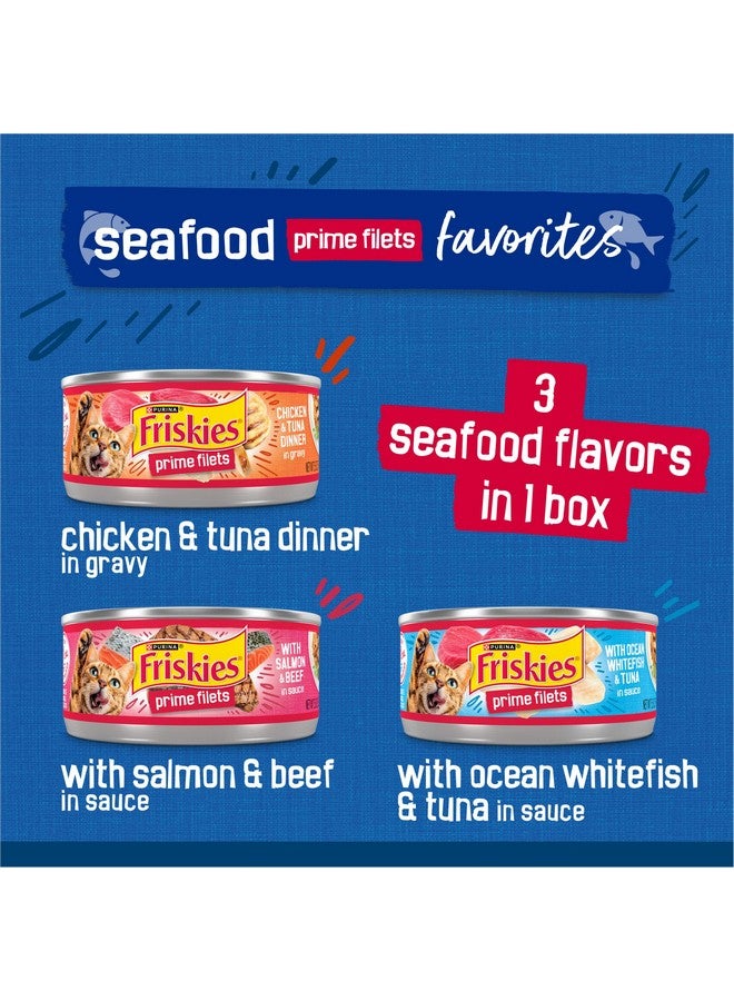 فريسكس طعام القطط الرطب بورينا فريسكيز جرافي، عبوة متنوعة من المأكولات البحرية الفاخرة - (عبوة من ٢٤ قطعة) علب ٥.٥ أونصة - Image 4