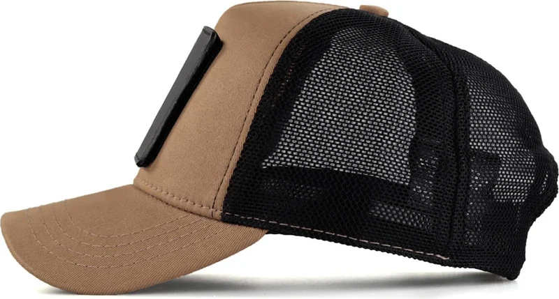 Black Börk Blackbörk V1 Trucker Yesterday Now Tomorrow - Unisex Mink-Black Hat (Cap) with 1 Code Logo