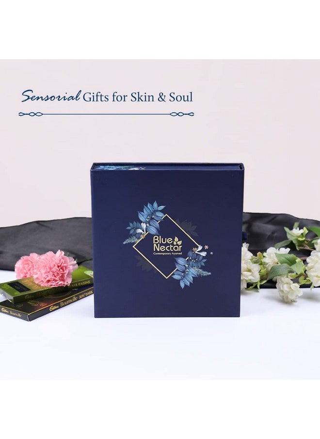 Blue Nectar Blue Nectar Beauty Gift Box for Women & Men | Premium Skin & Hair Care Combo of Hair Oil, Shampoo, Face Wash, Body Wash, Face Scrub & Body Lotion | Gift for Birthday & Anniversary | Pack of 6  - Image 3