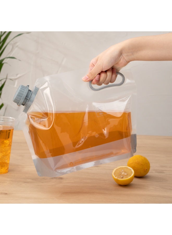 Restaurantware حاويات مياه كاتر تيك سعة 1/2 جالون، 10 أكياس مشروبات - قابلة للطي، تشمل أغطية مقاومة للتلاعب، أكياس مشروبات بلاستيكية شفافة، للفعاليات المجهزة، التخييم، أو المشي، مقبض متين - Image 5