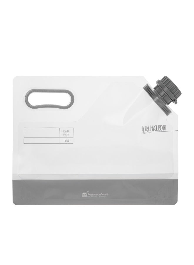 Restaurantware حاويات مياه كاتر تيك سعة 1/2 جالون، 10 أكياس مشروبات - قابلة للطي، تشمل أغطية مقاومة للتلاعب، أكياس مشروبات بلاستيكية شفافة، للفعاليات المجهزة، التخييم، أو المشي، مقبض متين - Image 1