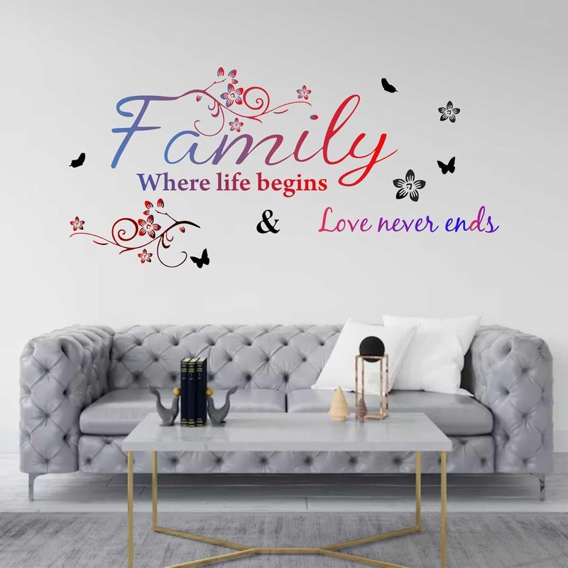 Wall Attraction Family Quote Wall Stickers Murals Size 91x43cm MD89_S - Image 2