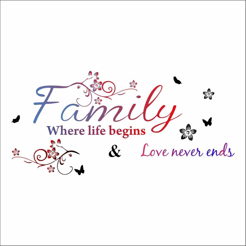 Wall Attraction Family Quote Wall Stickers Murals Size 91x43cm MD89_S - Image 3