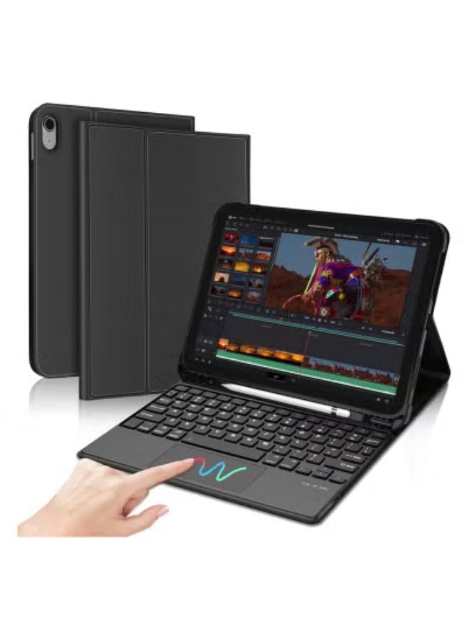 JAJEEK iPad Pro 11" (2024) M4 Wireless Keyboard Case with Touchpad – Detachable Magnetic Keyboard & Smart Folio Stand Cover – Slim Lightweight Protective Case with Multi-Gesture Trackpad, Auto Wake/Sleep, Ideal for Work & Travel Use - Image 1