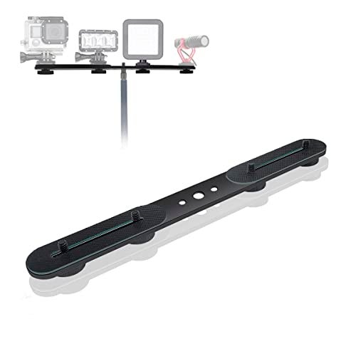 Zeetain 30cm Dual Speedlite Mount Tripod Bracket Flash Extension Bar, 10" Dual Bracket for Camera, LED Video Light, DSLR, Flash Light - Image 1
