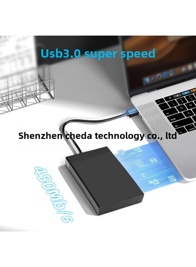 3.5-inch Plastic Screw-free USB 3.0 SATA Desktop Serial Hard Disk Box Supports 16TB External Power Supply-Color:USB 3.0 British Standard - Image 4