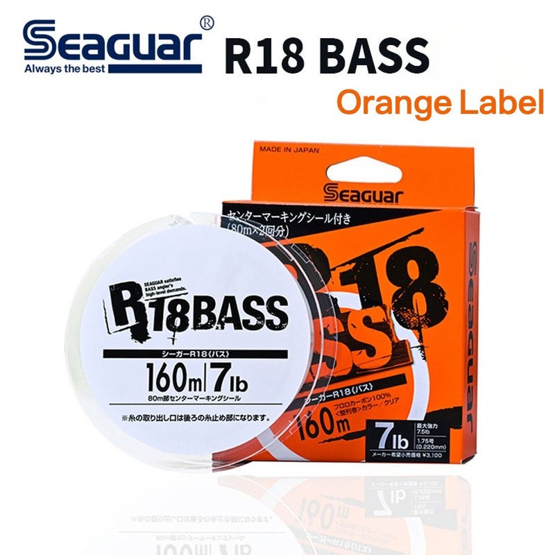 Seaguar R18 Bass Orange Label #3.0 160cm Fluorocarbon Main Fishing Line - Image 1