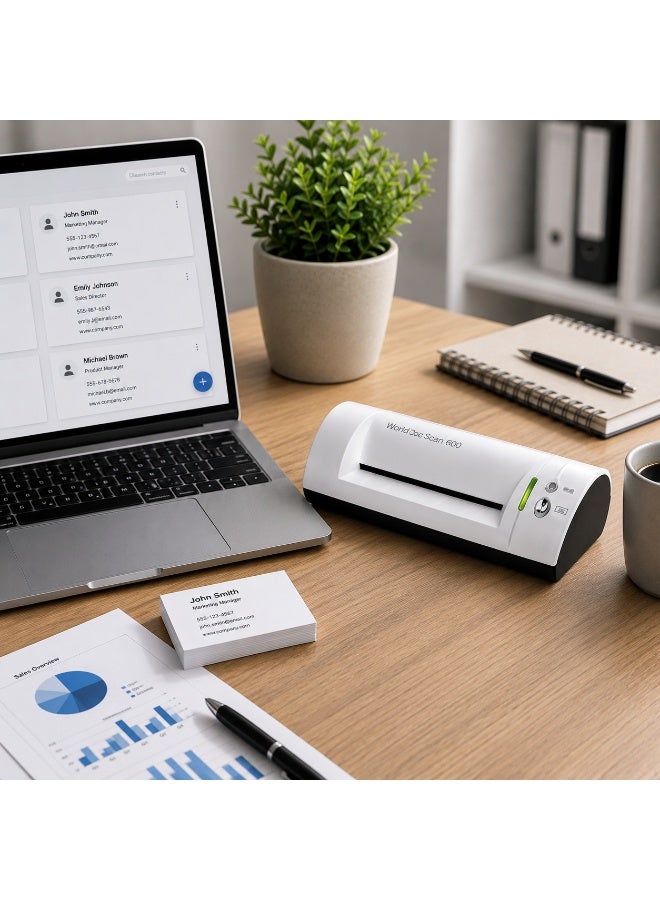 بن باور ماسح ضوئي محمول ملون للبطاقات والكارنيهات PenPower WorldocScan 600 | دقة 600 DPI - Image 3