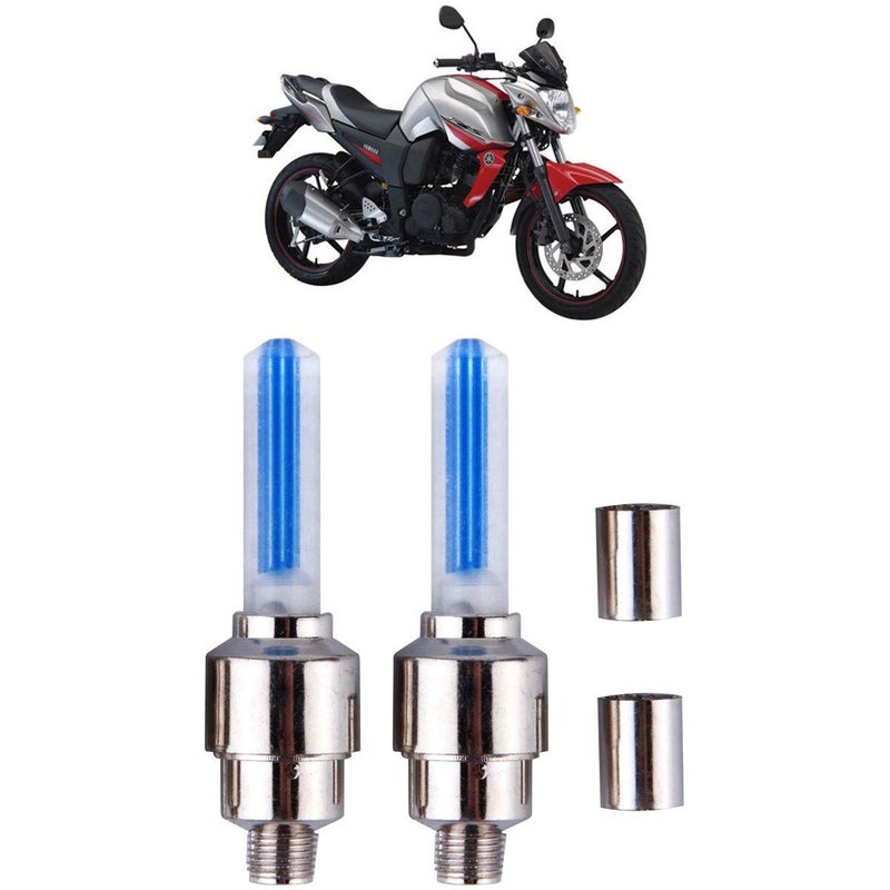 Wavva Steel Wheel Reflectors LED Fireflys Wheel Valve Cap Light for Bicycle, Motorcycle and Cars (Blue, 246) - Set of 2 - Image 2