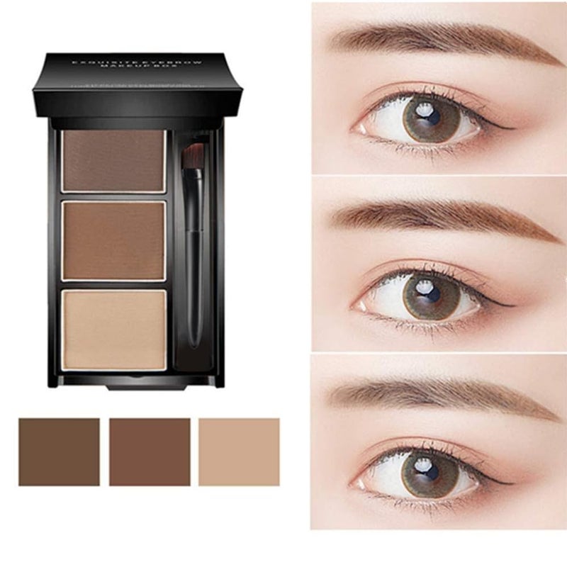 SNOVO Eyebrow powder three-color eyebrow palette beauty contour eyebrow pencil professional eye makeup eyebrow filler1 - Image 2