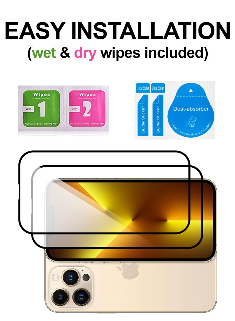Theodor Pack of 2 Tempered Glass Screen Protector With 9H hardness For APPLE IPHONE 13 PRO 6.1  - Image 3
