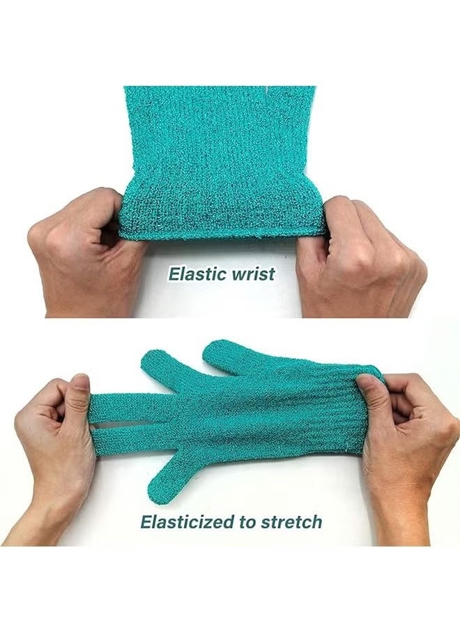 Ocean Exfoliating Gloves, Premium Scrub, Double Sided Bath Gloves, Skin Exfoliator for Body, Spa Massage Dead Skin Cell Remover, Shower Accessories for Women Man  - Image 4