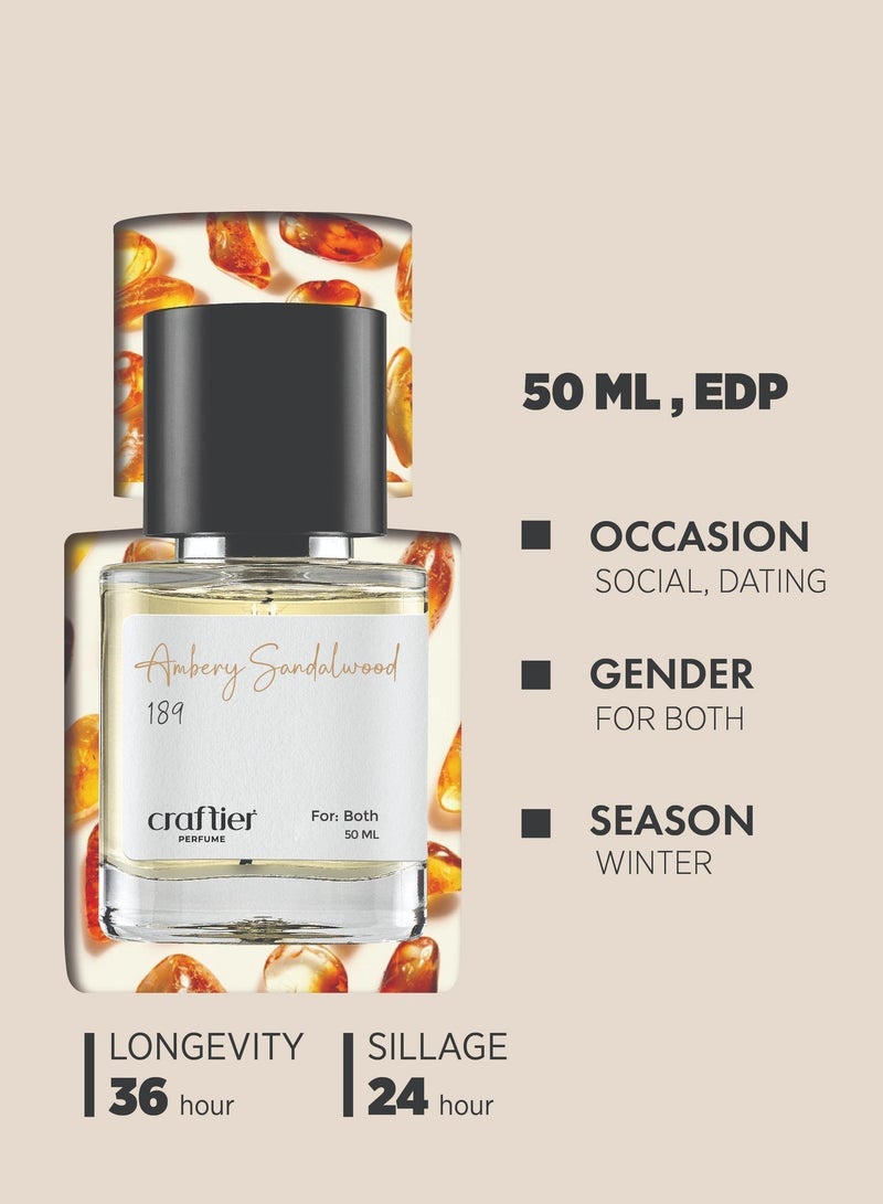 Craftier Perfume AMBERY SANDALWOOD - Inspired of-ALEXANDRIA II ANNIVERSARY, Eau De Parfum for Men & Women - 50ml, Long Lasting Oriental Fragrance Upto 36 Hrs, Travel Size Unisex Perfume - Image 5