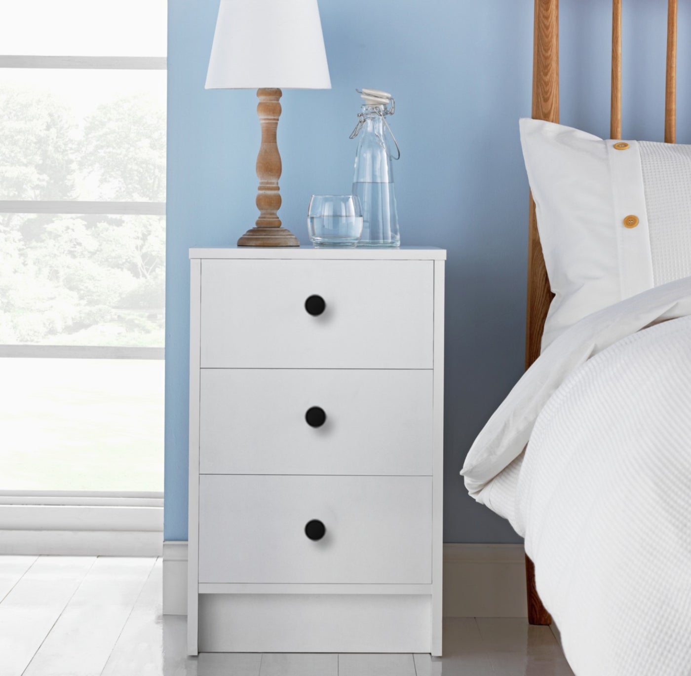Modern MDF nightstand - Height 65 cm - Width 44 cm - Depth 36 cm, from Furniture Store.