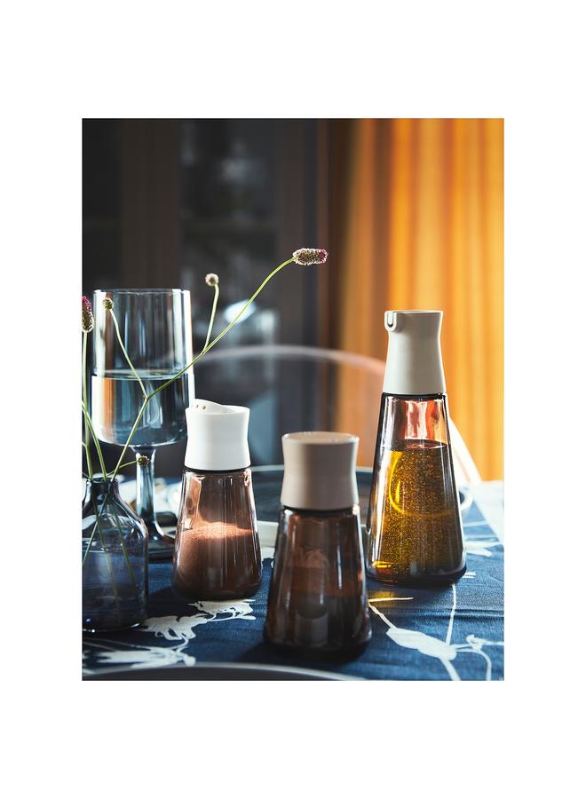 إيروريكس علبة ملح وفلفل، زجاج/بني، 12 سم - Image 2