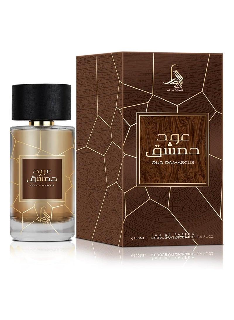 Al Absar Oud Damascus Perfume 100ML - EDP - Oriental Fragrance for Men and Women with Premium Oud and Middle Eastern Aroma - Image 1