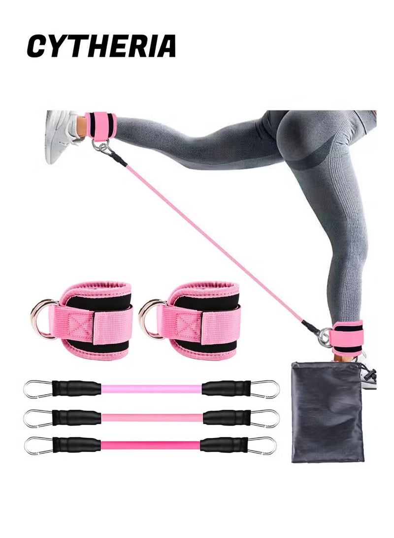 CYTHERIA Strength Training Rigs,Ankle Resistance Bands with Cuffs,Ankle Bands for Working Out,Ankle Resistance Band for Leg,Booty Workout Equipment for Kickbacks Hip Fitness Training,Exercise Bands for Lift Women - Image 1