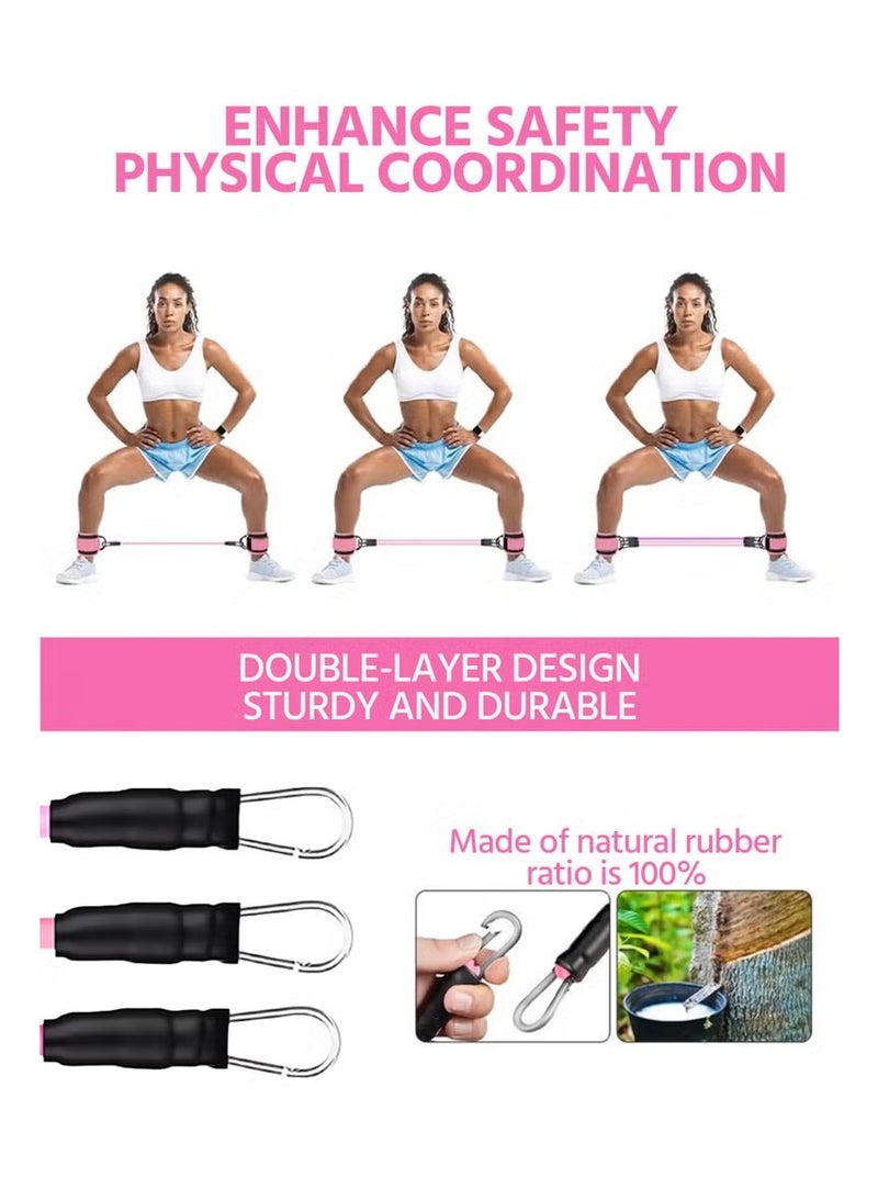 CYTHERIA Strength Training Rigs,Ankle Resistance Bands with Cuffs,Ankle Bands for Working Out,Ankle Resistance Band for Leg,Booty Workout Equipment for Kickbacks Hip Fitness Training,Exercise Bands for Lift Women - Image 3