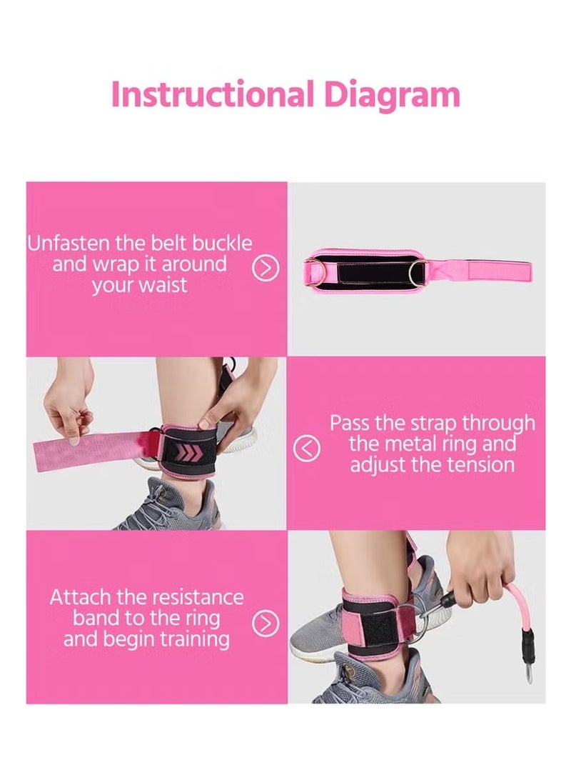 CYTHERIA Strength Training Rigs,Ankle Resistance Bands with Cuffs,Ankle Bands for Working Out,Ankle Resistance Band for Leg,Booty Workout Equipment for Kickbacks Hip Fitness Training,Exercise Bands for Lift Women - Image 5