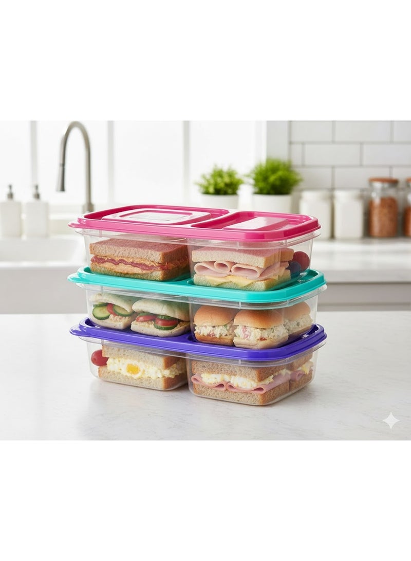 favilla Set Of 3 Pcs 1.2 Lunch Box Multicolor - Image 1