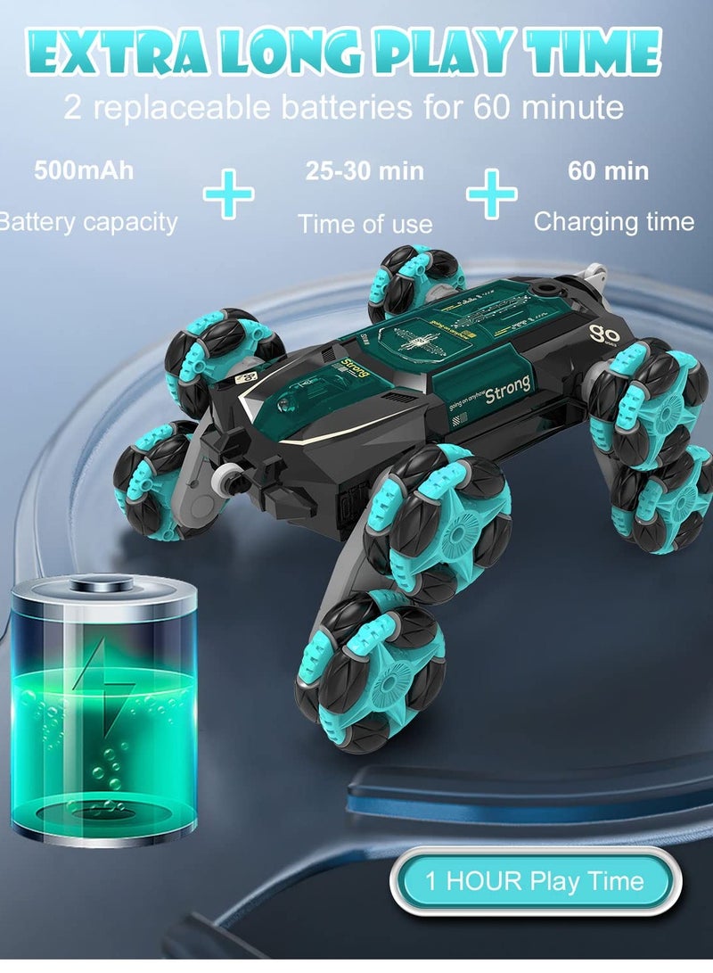 Excefore Stunt Car RC Gesture Sensor Best Toy, Racing Drift Double-Sided Stunt Car, 2.4Ghz Remote Control Car, 360°Rotation Whirligig Off-road Vehicle Gift for Kids Boys Birthday 8+ Year - Image 3