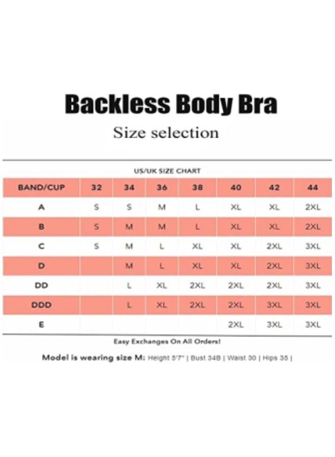 Strapless Backless Bras for Women Bodysuit,Seamless U Plunge Shapewear,White  - Image 3