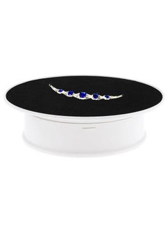 20cm 360 Degree Electric Rotating Turntable Display Stand Photography Video Shooting Props Turntable, Load 1.5kg, Powered by Battery & USB(White + Black)
