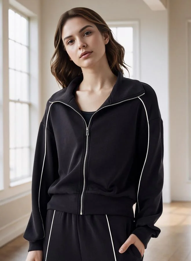 Kappa Kappa Piping Detail Zip Through Jacket