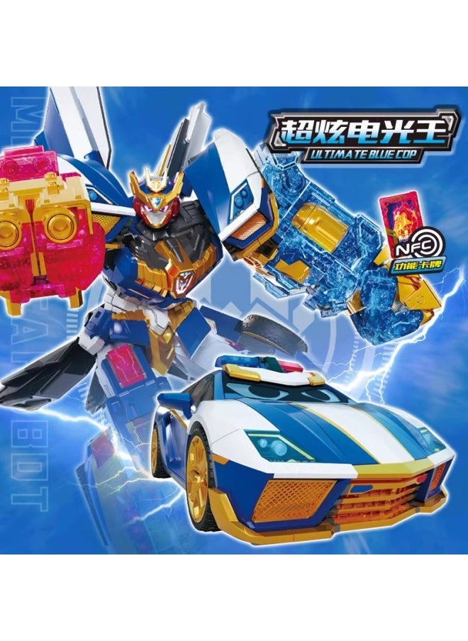 Generic - Genuine Dazzle Card Fighter Deformation Toy Dazzle Blue Lightning Super Dazzle Electric King Children's Deformation Robot Black Iron God Of War-Color:8157【deep Sea Overlord】 - Image 1
