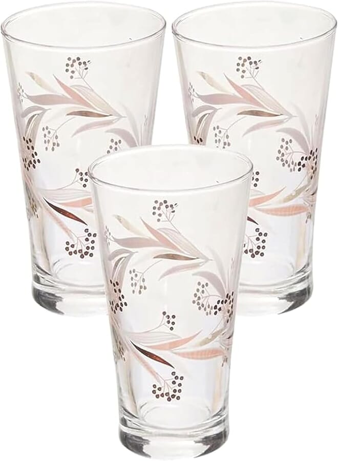 LAV JOY 321 Glass Set/Decala Print 4244/3 Pcs/Elegant design, Trusted Brand, Attractive shape