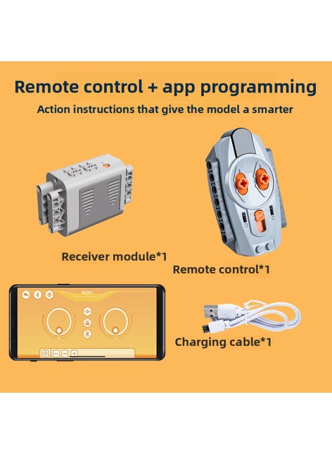 Generic - Programming Robot Grade One And Two Examination Science And Education Educational 9686 Building Block Set Mechanical Group Electric Assembled Toys-Color:[Mid-range Remote Control Double Motor] 9686 Equipment 569 Particles To Send 15 Batteries - Image 1