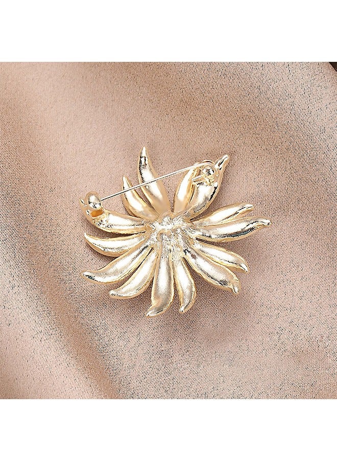 Beyond Sunflowers Brooche, Anti Rust and Anti Fading Alloy Brooch Pins, Corsage Scarf Clip Women Girls - Image 4