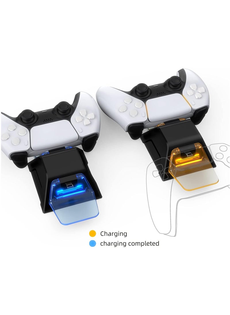 DOBE - PS5 Controller Charger, PS5 Controller Charger Station with LED Light, PS5 Controller Charging Station with Dual USB C Ports - Image 1