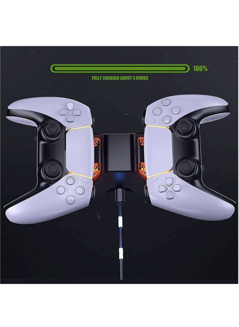 DOBE - PS5 Controller Charger, PS5 Controller Charger Station with LED Light, PS5 Controller Charging Station with Dual USB C Ports - Image 1