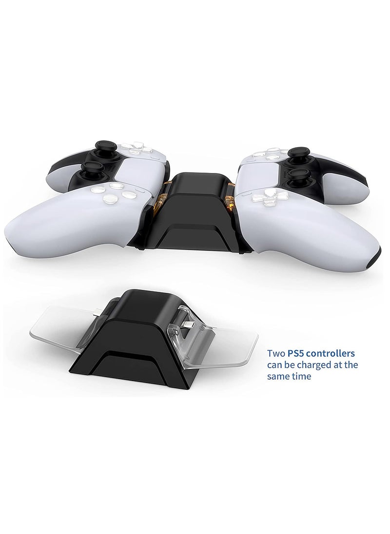 DOBE - PS5 Controller Charger, PS5 Controller Charger Station with LED Light, PS5 Controller Charging Station with Dual USB C Ports - Image 1