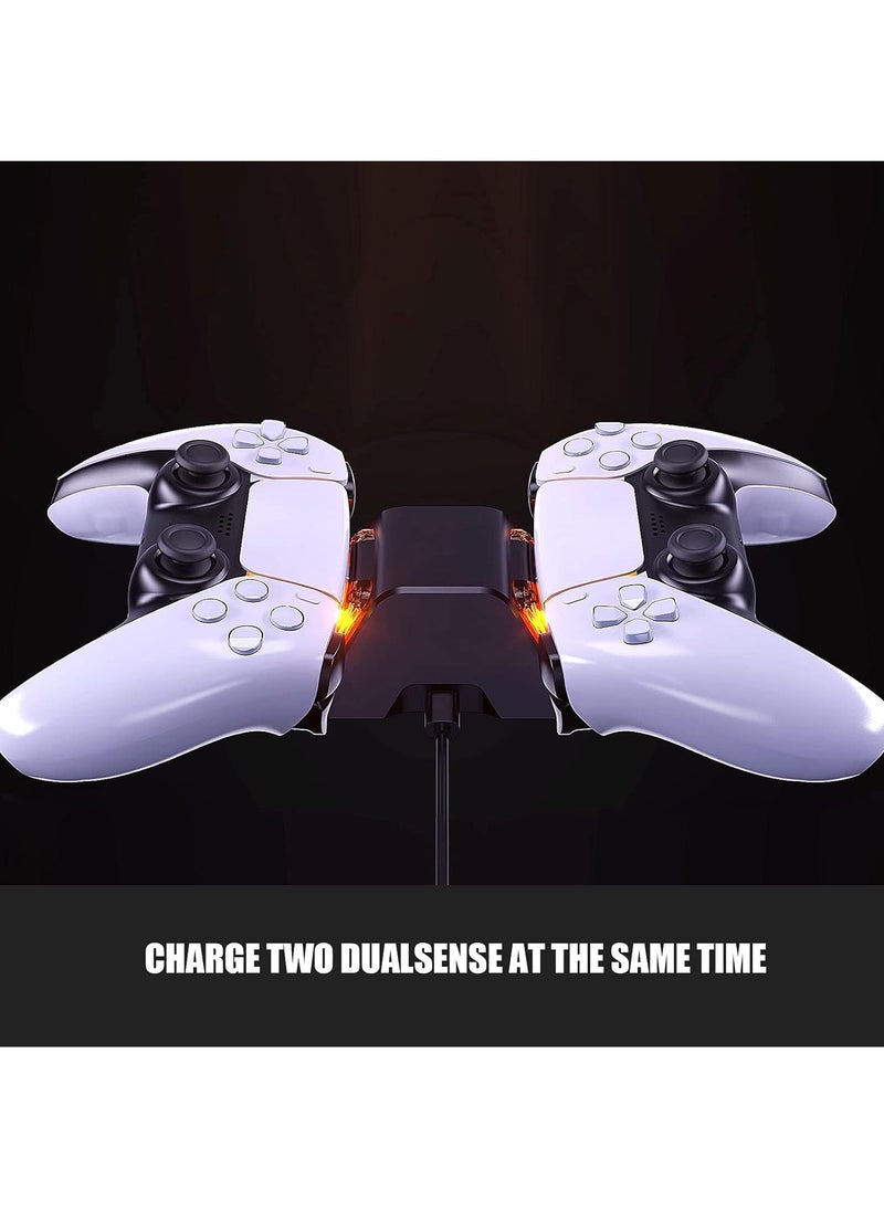 DOBE - PS5 Controller Charger, PS5 Controller Charger Station with LED Light, PS5 Controller Charging Station with Dual USB C Ports - Image 1