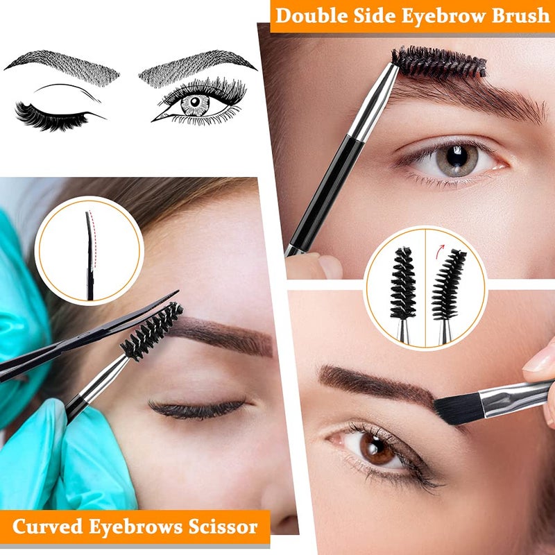 TsMADDTs Eyebrow Tweezers Set and Curved Scissor, Professional Stainless Steel Tweezers for Women and Men, Splinter and Ingrown Hair Removal - Image 5