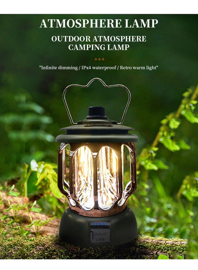 xinzhen Vintage Rechargeable Camping Light, Classic Vintage Camping Lantern, Rechargeable Vintage Camping Light  - Image 4